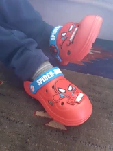 Zapatillas de Spider-Man para niños, sandalias antideslizantes transpirables resistentes con dibujos animados de EVA, para playa