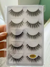 Multipack 3D Pelo de visón suave pesta?as postizas hechas a mano esponjosas pesta?as largas herramientas de maquillaje de ojos naturales Ojo de imitación las pesta?as 5 pares