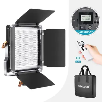 Neewer Advanced 480 LED Video Light, Bi-Color Panel with LCD Screen and 2.4G Wireless Remote for Portrait Product Photography
Neewer Advanced 480 LED Video Light, Bi-Color Panel with LCD Screen and 2.4G Wireless Remote for Portrait Product Photography