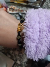 Feng Shui negro obsidiana pulsera trenzada pulsera Pixiu suerte hecho a mano riqueza amuleto trenzado Unisex regalo Decoración