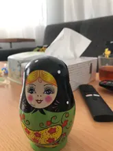Juego de muñecas de anidación de Color, muñeca Matryoshka rusa pintada, Artesanías hechas a mano muñecas rusas de anidación, muñeca de juguete para niña, venta al por mayor