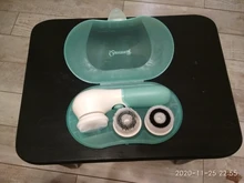 Cepillo eléctrico de silicona para limpieza Facial, cepillo limpiador de poros faciales, masajeador con Estuche De Viaje