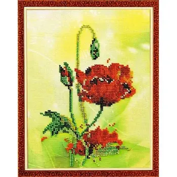 B224 set for embroidery with beads 'Tiny ''Flower innocent look and be...', 14x16 cm 
B224 set for embroidery with beads 'Tiny ''Flower innocent look and be...', 14x16 cm