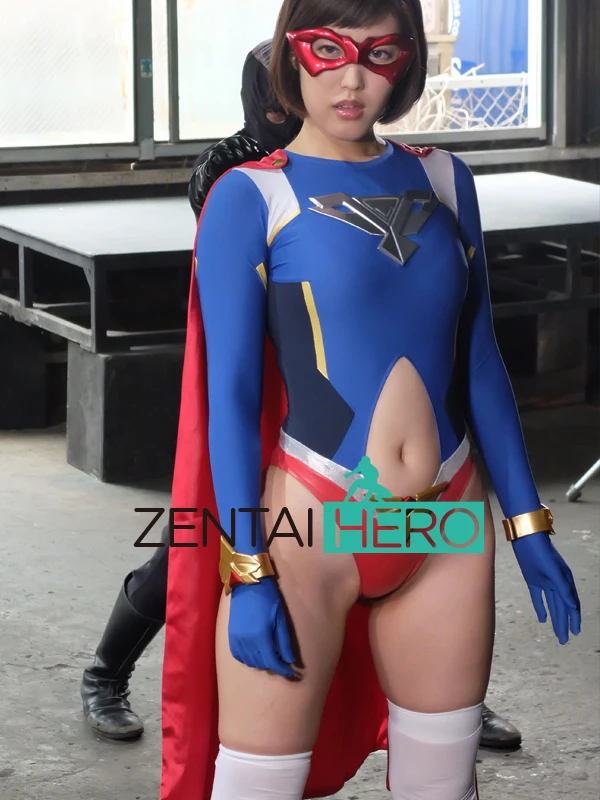 New Arrival Women's Spandex Bodysuits Sexy Blue Giga Lady Hero Zentai Catsuit with Cape
New Arrival Women's Spandex Bodysuits Sexy Blue Giga Lady Hero Zentai Catsuit with Cape