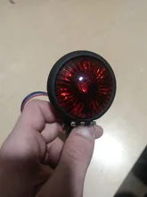 Newess-luz trasera de freno para motocicleta, lámpara LED roja de 12V, ajustable, estilo Cafe Racer, para Chopper