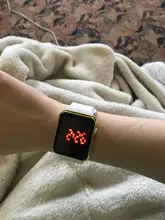 Reloj Digital deportivo para hombre y mujer, reloj de silicona cuadrado, LED, electrónico, digital