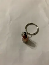 Llaveros de perla artesanal a la moda para hombre y mujer, llaveros colgantes de aleación, taza de café o té