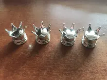 4 unids/set Universal de estilo de corona para válvula de aire de neumático de coche tapas de vástago de rueda automática válvula de aire cubiertas de polvo accesorios para automóvil motocicleta