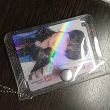 Funda de Pvc transparente para tarjetas de crédito para hombre y mujer, tarjetero resistente al agua, Mini billetera para tarjetas de identificación, monedero para chica