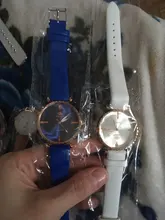 Reloj de pulsera analógico para Mujer, 5 uds., correa de cuero, de cuarzo, negro