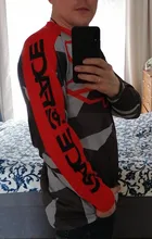 Camiseta de motocross enduro rojo amarillo RF jersey para descensos de Ciclismo de manga larga motocross ropa vtt hombre bicicleta camiseta mx mtb jersey