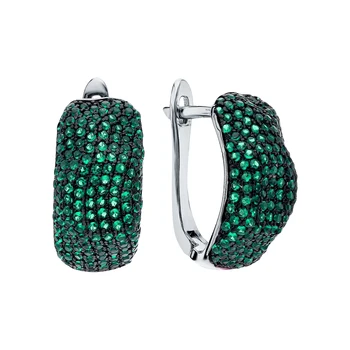 Silver earrings with nanocrystal sunlight sample 925 
Silver earrings with nanocrystal sunlight sample 925