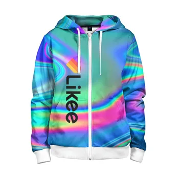 Children's sweatshirt 3D with zipper likee 
Children's sweatshirt 3D with zipper likee