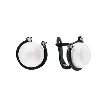 Silver earrings with cubic zirconia and pearls cultured sunlight sample 925 test
Silver earrings with cubic zirconia and pearls cultured sunlight sample 925 test