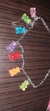 7 colores Rainbow Pride Cute Jelly Bear Gummy Collares para mujeres niñas Cool Punk Hip Hop Resina Collares Accesorios