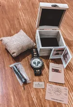 BOBO BIRD reloj de madera para hombre erkek kol saati reloj de madera elegante de lujo cronógrafo relojes militares de cuarzo en caja de regalo de madera
