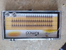 Kimcci-pestañas postizas individuales largas naturales, 60 mechones/cajas, maquillaje 10D, extensión de pestaña de visón