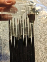 Juego de pinceles acrílicos para decoración de uñas, Set profesional de pinceles para manicura, 10 Uds.