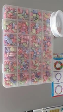 Caja de cuentas de 24 cuentas de rejilla para niños, pulsera creativa para hacer collares, entrenamiento, habilidad para enviar accesorios, Juguetes