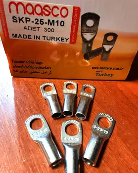 maasco 70/40/20 Pcs copper tin plated terminal SC25 mm2 (M8-M10-M12) wire electric crimping cable lug connector-MADE IN TURKEY
maasco 70/40/20 Pcs copper tin plated terminal SC25 mm2 (M8-M10-M12) wire electric crimping cable lug connector-MADE IN TURKEY