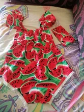 Nueva Infant Toddler bebé recién nacido Niñas sandía impreso sin mangas bodysuit sunsuit jumpsuit ropa casual