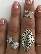 Anillos ajustables de Plata de Ley 925 para mujer, joyería de fiesta, regalo de aniversario, venta al por mayor