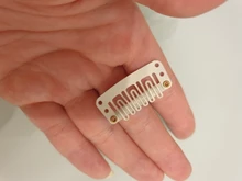 Alileader-Clips de extensión para extensiones de cabello humano, 20 unids/lote, Clip para extensiones, peine de Metal para cierre