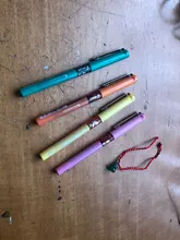 Pluma de tinta líquida con punta de aguja, bolígrafo de escritura a base de agua para escuela, papelería, suministros de oficina, 0,5 mm, BX-V5, 1 ud.