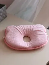 Almohada para recién nacido, suave, previene la memoria de cabeza plana, cojín de espuma que moldea la forma, posicionador para dormir