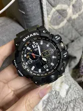SMAEL-Reloj deportivo de cuarzo para hombre, cronógrafo analógico de estilo militar y a la moda, código 1545