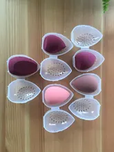 Soporte de esponja de belleza estuche de almacenamiento, maquillaje, licuadora, soporte para esponjas, vacío, cosmético, en forma de huevo, transparente, caja de secado 2020, 1 ud.