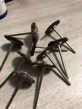 Prophy-cepillo de pulido Dental de 2,35mm, herramientas rotativas de rueda, vástago HP de baja velocidad, lana, algodón, Cabra, negro, 10 Uds.