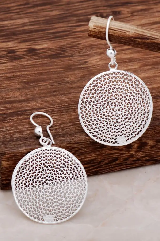 Pendant Ring Filigree Sterling Silver Earrings 4608 High Quality Hand Made Original Filigree Silver Jewellery Gift for Women
Pendant Ring Filigree Sterling Silver Earrings 4608 High Quality Hand Made Original Filigree Silver Jewellery Gift for Women