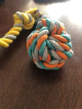 Bolas de colores para morder para perros, cuerda de juguete de algodón para morder, bolas interactivas para morder, adiestramiento de cachorros, suministros divertidos para mascotas, 1 Uds.