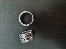 Vintage auténtica plata pura Color Anillos flor de loto para las mujeres boda abierto grande anillo de dedo Anillos Anelli