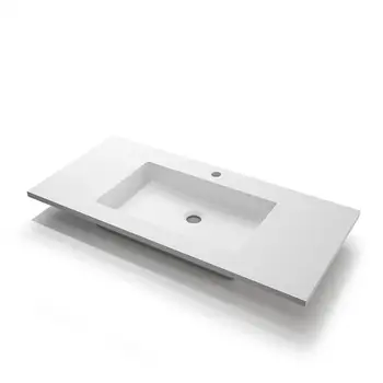 Wash Basin with worktop Alpha ST-ONE-100x50 cm-texture sintetic (smooth), hole for taps, various Colour and sine centered
Wash Basin with worktop Alpha ST-ONE-100x50 cm-texture sintetic (smooth), hole for taps, various Colour and sine centered