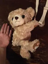 NOENNAME_NULL-oso sonriente para chicas, muñeca de felpa suave, bolso de mano de Lolita, bolso de hombro de Animal