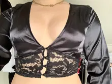 2020 Sexy encaje de mujer cuello en V Slim Fit Top elegante de dama de moda de verano Casual de manga larga blusa de satén camisas