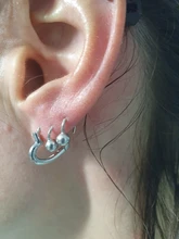 Pendientes pequeños de plata de ley S925 para mujer, con forma de hueso del oído, orejera hipoalergénica sencilla, con personalidad