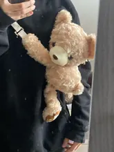 NOENNAME_NULL-oso sonriente para chicas, muñeca de felpa suave, bolso de mano de Lolita, bolso de hombro de Animal