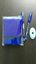 53 unids/lote 0,38mm borrable lavable Pen recarga varilla para manejar azul/negro tinta pluma de Gel para escuela materiales de escritura para oficina papelería