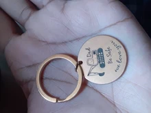 LLavero de FLYANGEL con excavadora grabada, Daddy Be Safe We Love You, llavero para padre, etiqueta para llave, joyería para trabajadores de la construcción, regalos