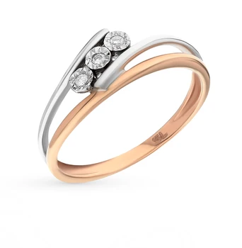 Gold ring with diamonds sunlight sample 375 
Gold ring with diamonds sunlight sample 375