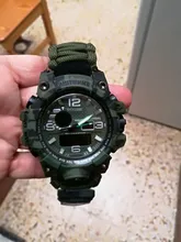 Reloj militar de camuflaje para hombre, pulsera de cuarzo LED resistente al agua hasta 50m, para deportes al aire libre, brújula, termómetro, reloj de emergencia