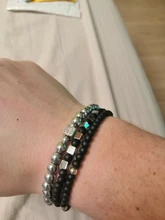 3 unids/set cubo a la moda pulsera de cuentas de los hombres negro mate pulsera de cuentas de piedra conjuntos para hombres regalo de la joyería