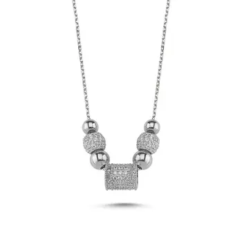 Angemiel 925 Silver Zircon Stone Dangle Necklace-Rhodium Plated
Angemiel 925 Silver Zircon Stone Dangle Necklace-Rhodium Plated