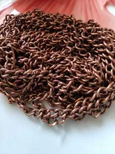 Cadena plana de Color bronce para fabricación de joyas, cadena plana de 2 m/paquete de rodio, plata, oro KC, Bronce Antiguo, 2,5/3,5/4,5mm