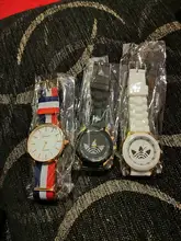 De moda reloj de cuarzo Casual Multicolor tela de Nylon correa de reloj de pulsera diseñador Simple hombres y mujeres reloj
