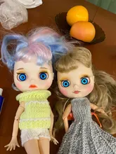 24 unids/lote 14mm Blyth muñeca ojos de Chips de vidrio delgado pupila ojo DIY accesorios BT109