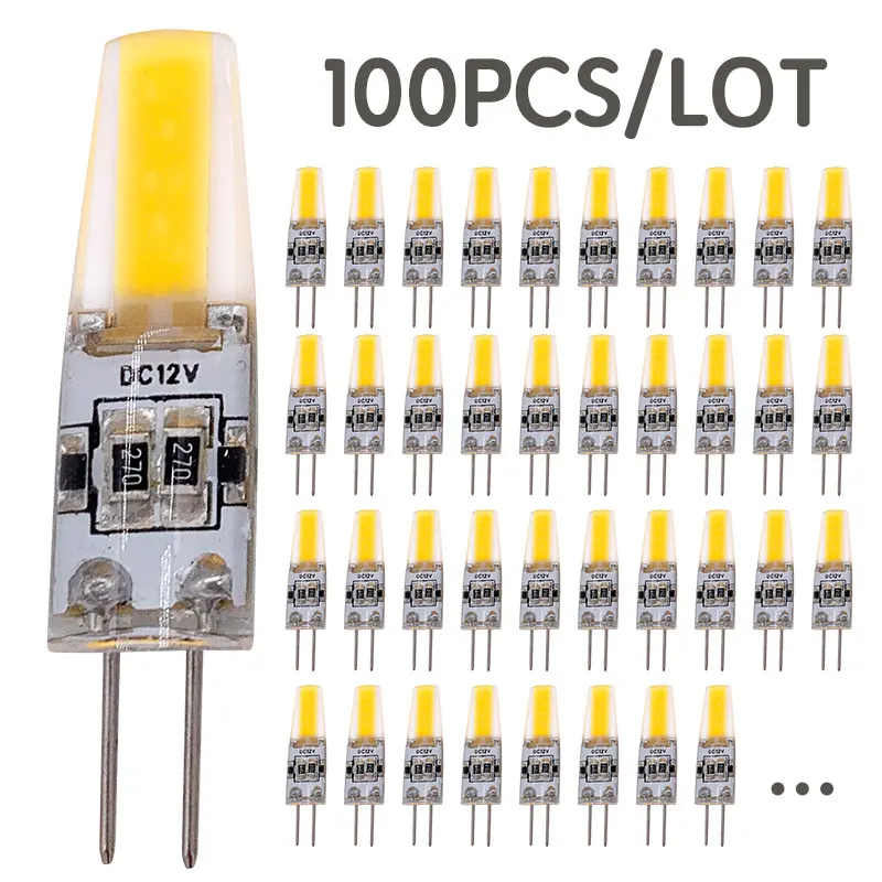 100PCS Wholesale Dimmable Mini G4 LED COB Lamp 6W Bulb DC 12V Candle Silicone Lights Replace 30W 40W Halogen for Chandelier
100PCS Wholesale Dimmable Mini G4 LED COB Lamp 6W Bulb DC 12V Candle Silicone Lights Replace 30W 40W Halogen for Chandelier